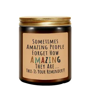 Thank You Gifts, Inspirational Gift for Women Men, Relaxing Stress Relief, You are Amazing Awesome Candle, Birthday Encouragement Appreciation Graduation Present for Friend Sister,  Christmas Gifts, Relaxing Pressure Candles