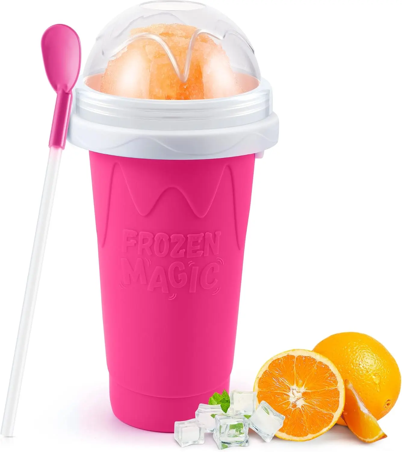 RELPOM Slushie Maker Cup, Kitchen Drinkware for Summer, Stocking Stuffers White Elephant Gifts for Teens Students