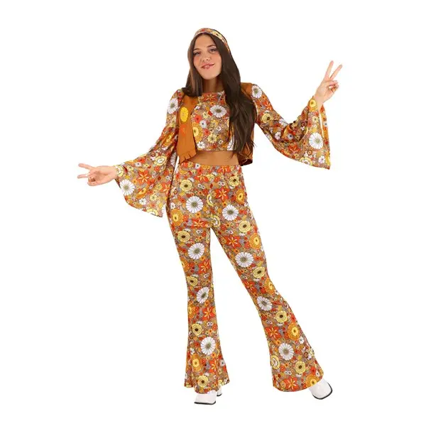 Adult Autumn Flower Hippie Costume Adult Autumn Flower Hippie Costume