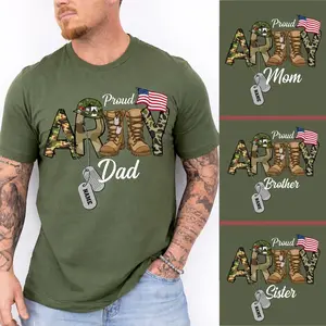 Custom Proud Army Family Shirts, Custom Military Name Shirt, Army Dad TShirt, Army Mom Tee, Army Mothers Day Gift, Happy Fathers Day Gift, Gift For Husband, Veteran Gift