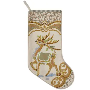 Reindeer Embroidered Stocking