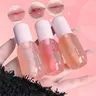 Moisturizing Lip Balm,Set of 3 Transparent Lip Oils, Hydrating Glossy Lip Glaze Stick,Lightweight Non-Sticky Moisturizing Lip Care, , Plumping Lip Oil for Girls & Women, Glowing Lips,Non-Toxic Formula,Suitable for Daily Use.