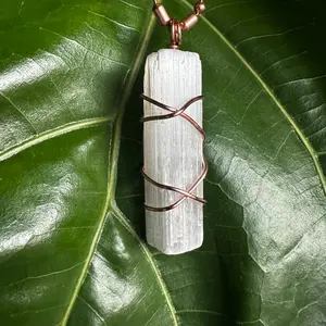 Selenite Satin Spar Charging Necklace