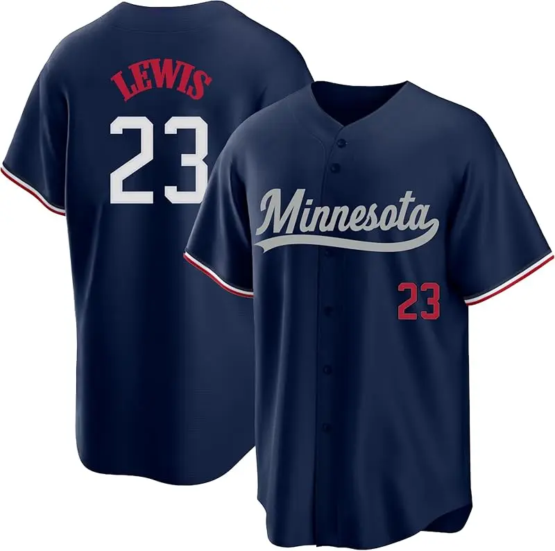Mens Minnesota Baseball Stitched T-Shirt for Sports Fan