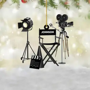 Personalized Film Clapboard Ornament Movie Clapper Christmas Ornaments Film Clapboard Ornament Film Clapper Ornament Director (Film 9)