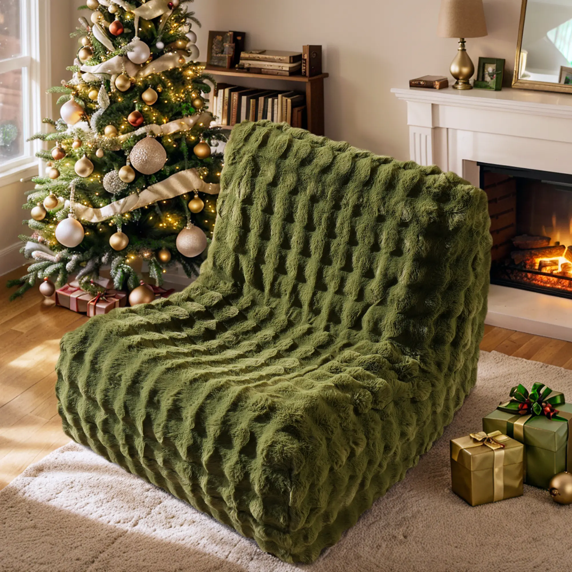 Green Plush Corduroy