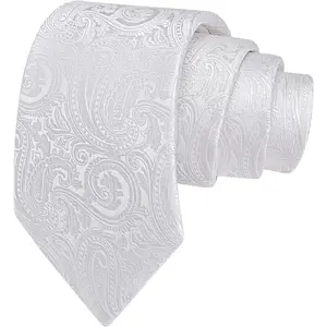 3.15"(8cm) Fashion Paisley Ties Mens Woven Jacquard Necktie for Wedding