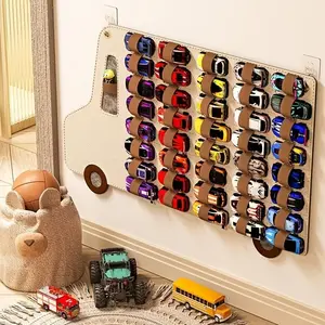 1 Pack Wall Mounted Toy Car Storage Organizer, Truck Shaped Hanging Diecast Car Display Holder with Hooks, Decorative Wall Hanging Storage for Hot Wheels & Small Toy Cars, Ideal for Kids Bedroom, Playroom & Daycare Nursery