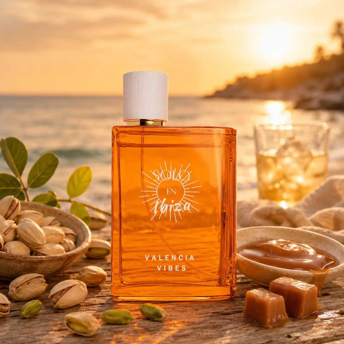 SOLO EN IBIZA Valencia Vibes Eau de Parfum, Long-Lasting Gourmand Women's Perfumes with Pistachio & Almond Notes, Affordable Luxury, 100ml, Women Perfumes, Gourmand Perfume
