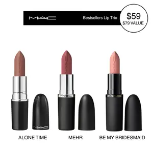 MAC Bestsellers Lip Trio - Top Shades Alone Time,Mehr & Be My Bridesmaid