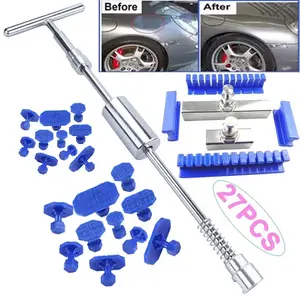 27-Piece Dent Repair Tool Set, Includes T-Handle Puller, Suction Cups, Hammer, Durable Body Dent Removal Tools for Cars, Motorcycles, Refrigerators