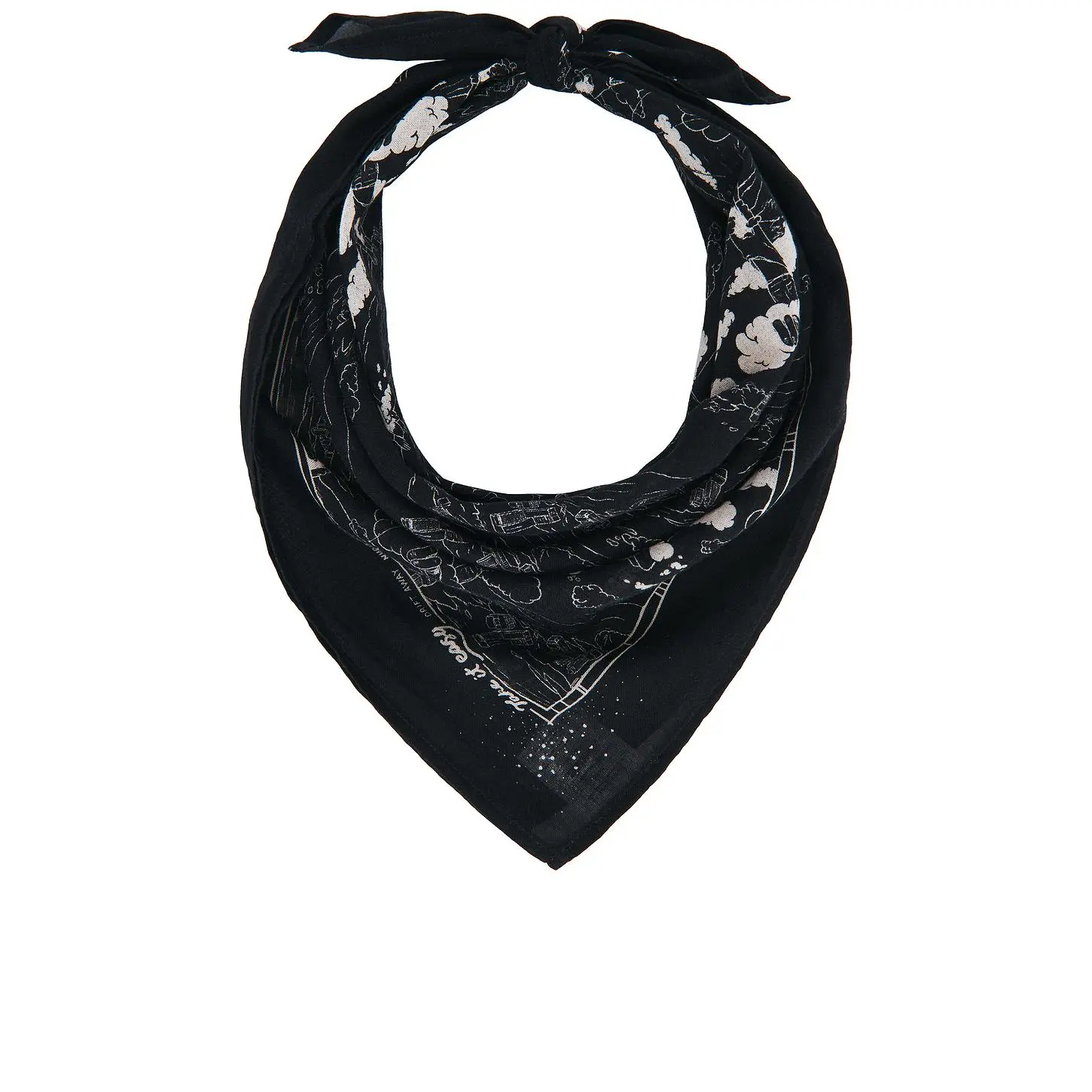 Nudie Jeans Ingrid Drift Away Bandana in Black