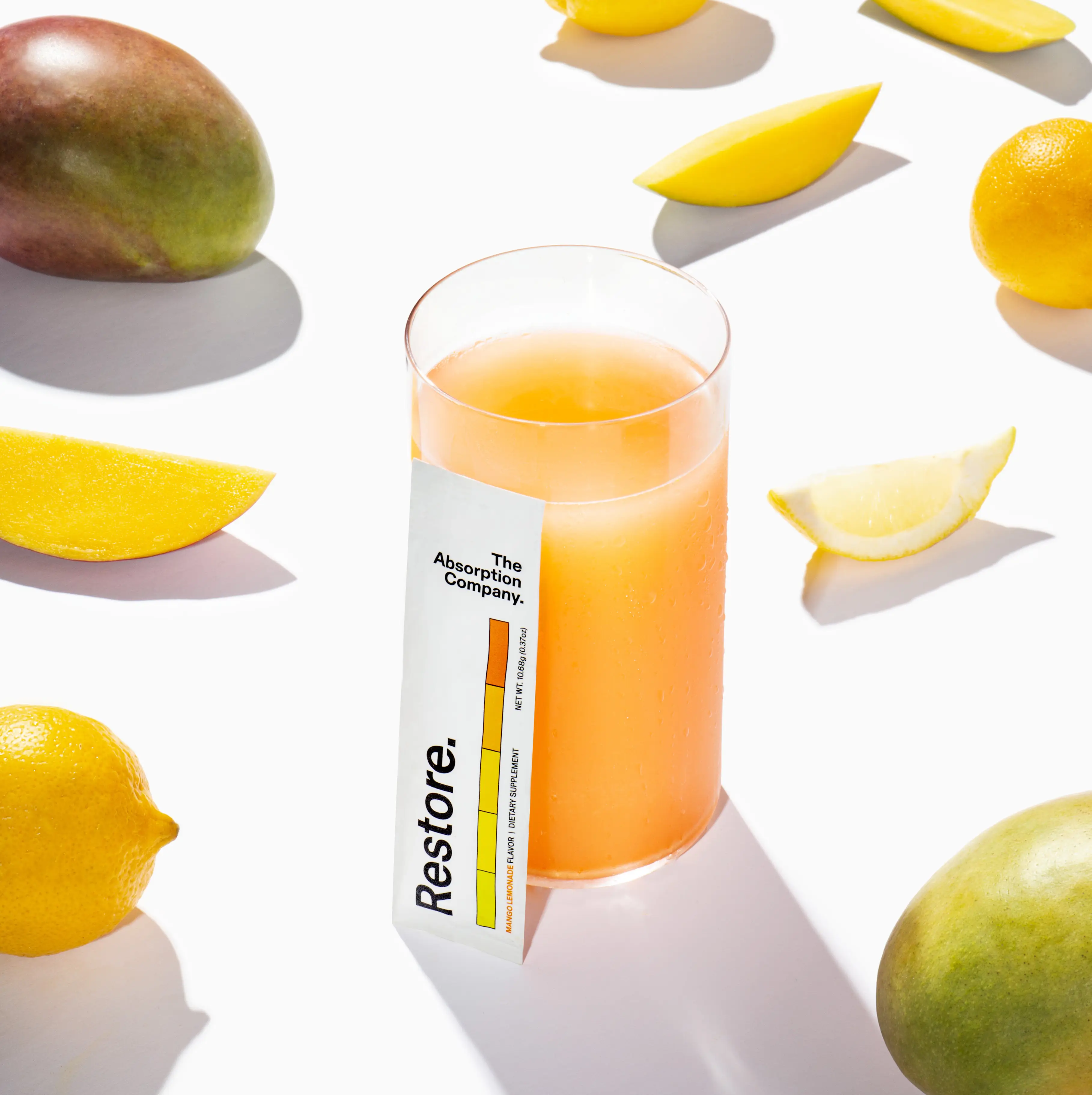 Restore Zero Sugar Electrolyte Drink Mix Sticks with Liposomal Glutathione, Vitamin C, Methylated B Vitamins & CoQ10 – Instant Hydration for Post-Work