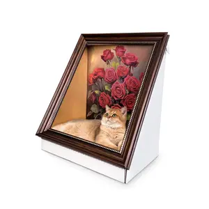 Cat Picture Frame Scratching Board, Cat Scratcher,Large Vertical L Shape Cat Scratcher Scratch Pads Cat Toys for Indoor Cats, Catnip