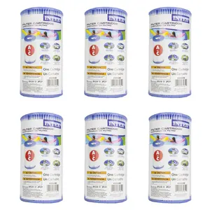 Intex Swimming Pool Easy Set Type A Replacement Filter Pump Cartridge (6 Pack)