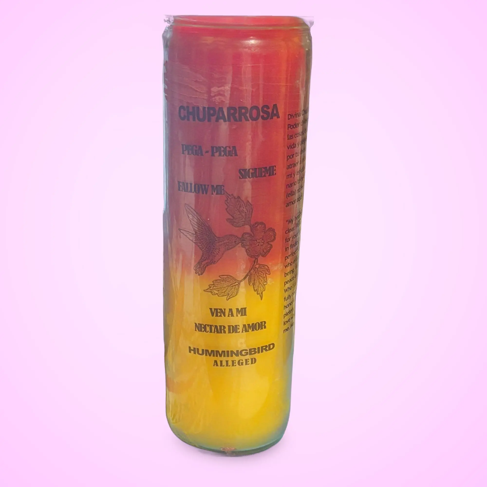Large Size 7-Day Hummingbird Chuparosa Candle - Home Decoration, Love Spell Spiritual Aid for Household Use