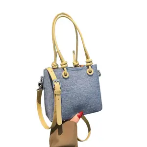 Women's Trending PU Medium Horizontal Square Bucket Chest Bag, 2026 High-End Single-Strap Crossbody-Shoulder Bag, Waterproof, Zipper Opening, Polyester Interior, Black/Blue/Khaki, Street Trend Spring Daily Wear