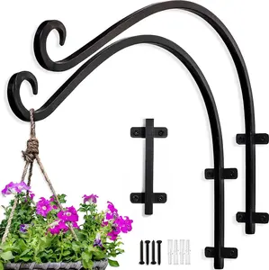 12''/16'' Plant Hanger Bracket Heavy Duty Wall Hook Hanging Flower Pot Baskets