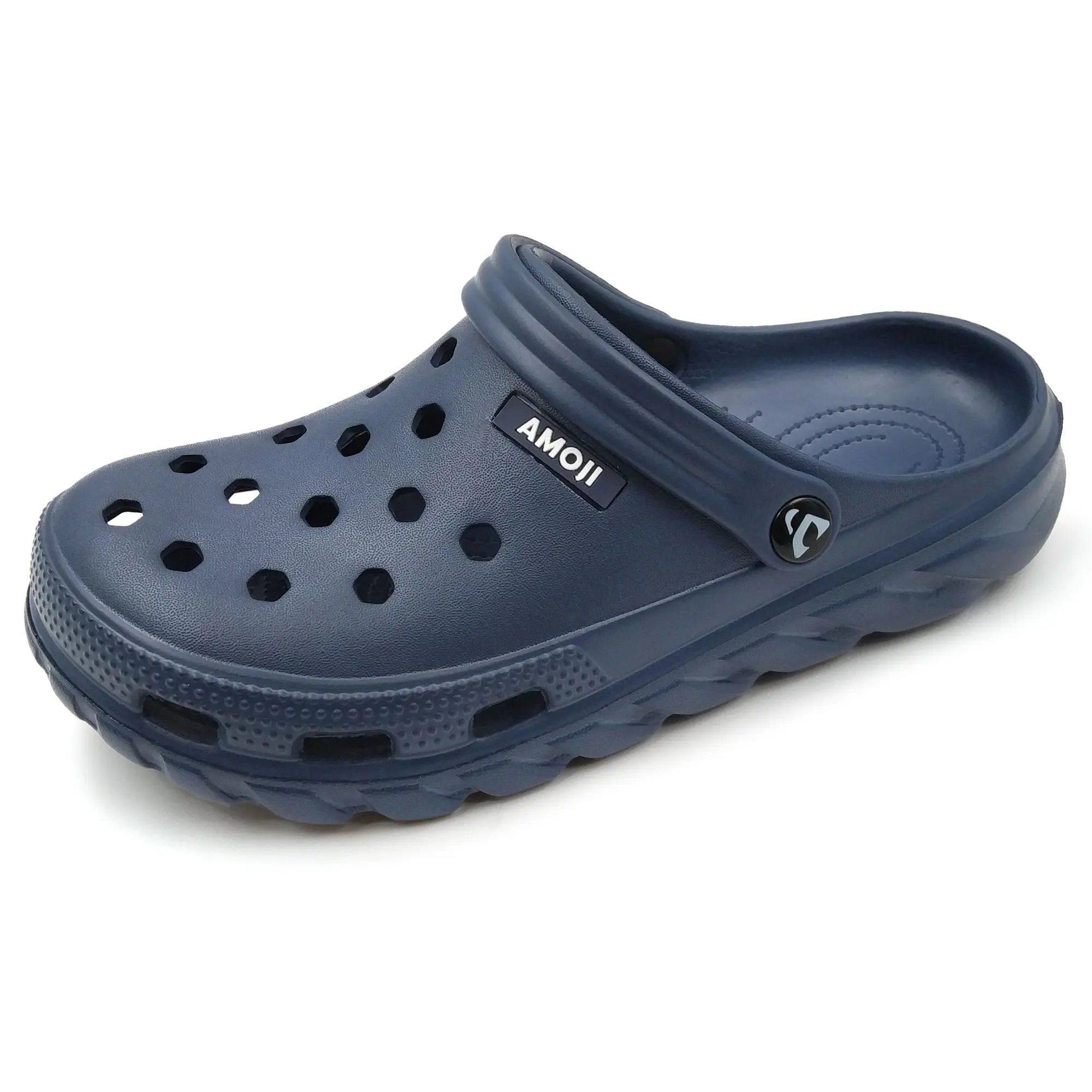Amoji Unisex Flat Garden Clogs Gardening Shoes Yard Slippers Slip In Closed Toe Clogs AA1521 Comfort Walking Shoes for Men & Women Casual House Slippers