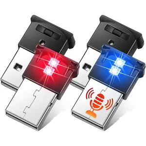 4 count Mini USB LED Interior Lighting for ,  Sync  Atmosphere Light, DC 5V, Adjustable Brightness, 8 Colors, Compatible With Laptop Keyboard, Office,