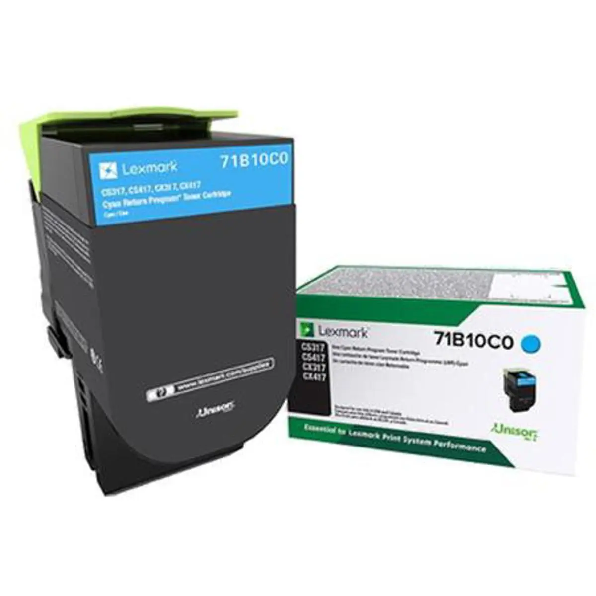 Lexmark Cyan Standard Yield Return Program Laser Toner Cartridge for CS317dn, CX317dn, CS417dn, CX417de, CS517de and CX517de Printer, 2300 Page Yield