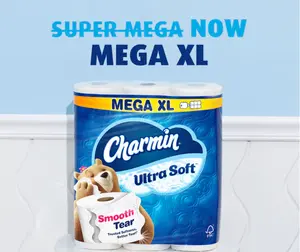 Charmin Ultra Soft with Smooth Tear Mega XL 12 -Pack 2-ply Toilet Paper