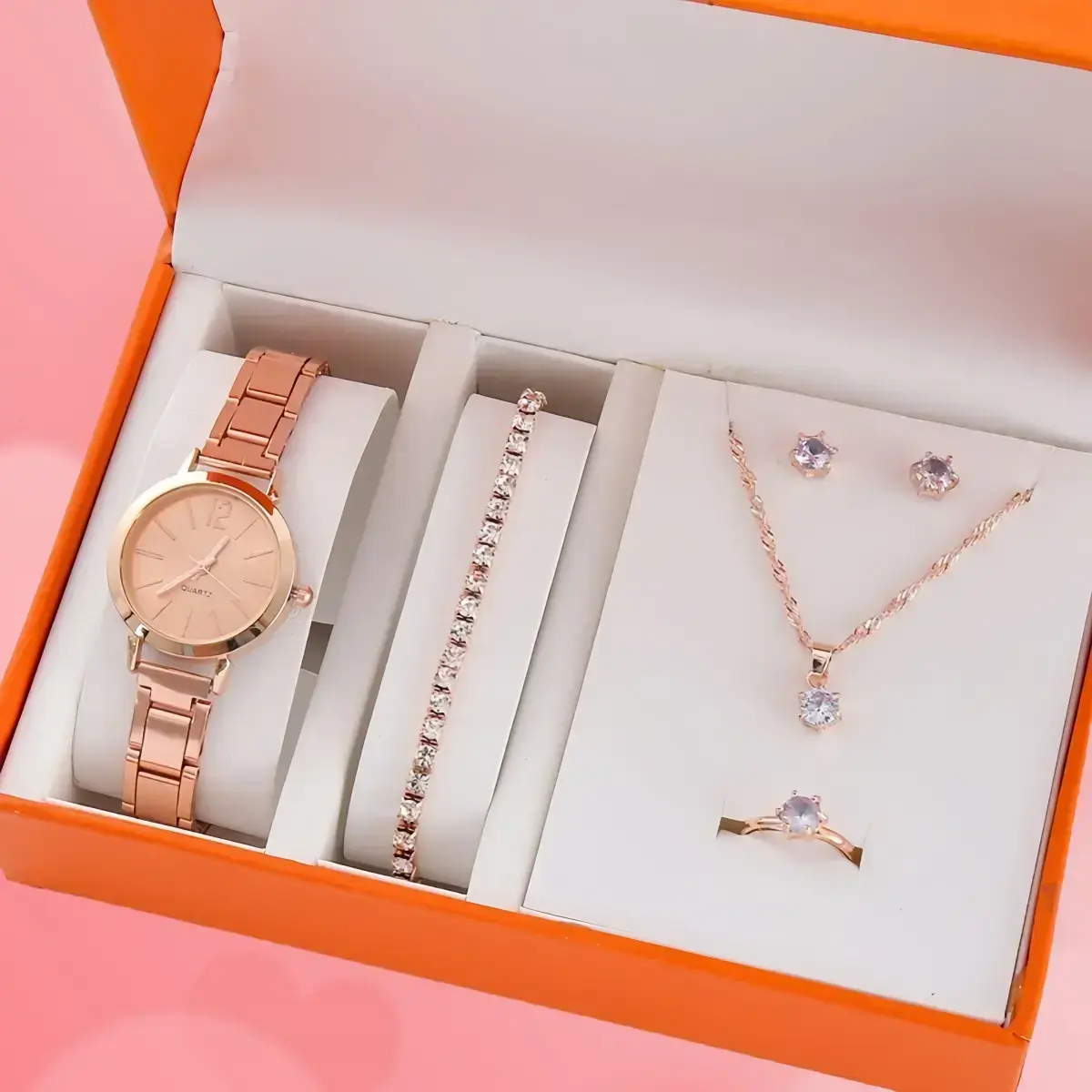 Fashionable Women’s Quartz Watch Bracelet Jewelry Set – Ladies Diamond Wristwatch Gift Set Fashionable Women’s Quartz Watch Bracelet Jewelry Set – Ladies Diamond Wristwatch Gift Set