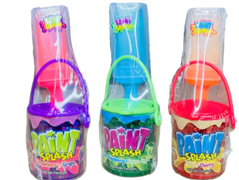 Kidsmania Paint Splash Lollipop with Sour Syrup Dip Kidsmania Paint Splash Lollipop with Sour Syrup Dip