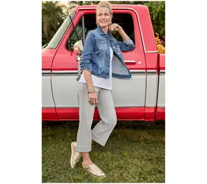 by Stacy London Grand Dame Bubble Sleeve Denim Jacket