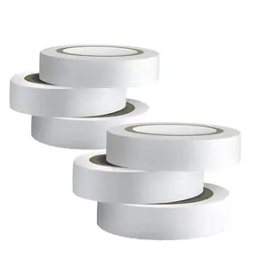 6 count White Electrical Tape,  White  Tape, Flame Retardant Indoor Outdoor High Temperature Resistance Electric Tape, 0.62 in X 49 ft
