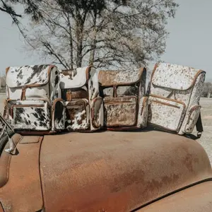 Cowhide Backpack Laptop Bag, Travel Bag