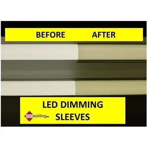 LED Lighting Muting Smoked Sleeves for T8