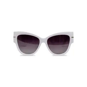 ZURRICI Designer Fashion Women's Sunglasses - Premium Luxury Stylish Shades with White Frame and Gradient Lenses