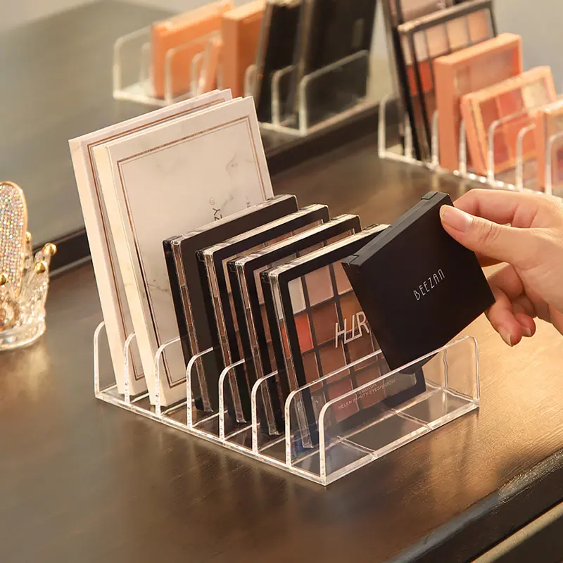 Eyeshadow Palette Organiser Powder Drawer Divider Compartment Desktop Makeup Blush Cosmetic Shelf Cosmetic Drawer Storage