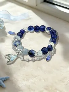 Ocean Series Style Deep Sea Blue Gradient Bracelet, Elegant Women's Accessory for Party and Daily Wear, Perfect Gift for Friends