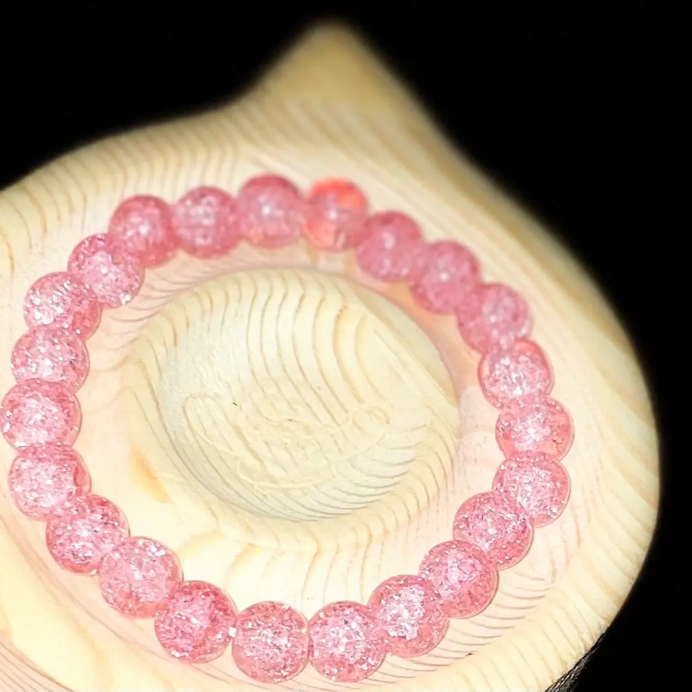 Pink rose bracelet