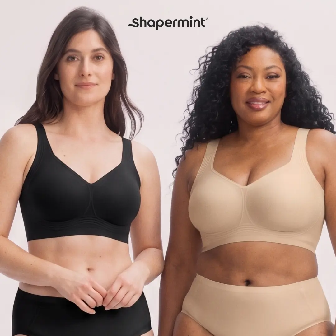 Shapermint Everyday Wireless Jelly Bra | Wirefree Full Coverage T-Shirt Bra with Jelly Lift Support & Convertible Straps Shapermint Everyday Wireless Jelly Bra | Wirefree Full Coverage T-Shirt Bra with Jelly Lift Support & Convertible Straps