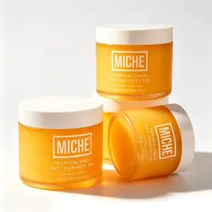 MICHE Beauty Tropical Oasis Anti-Humidity Frizz Fighting Hair Gel 8.8 oz Firm Hold for Curly Coils Wavy Hair Alcohol-Free Formula