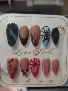 Demon Slayer Pattern Press-On Nails
