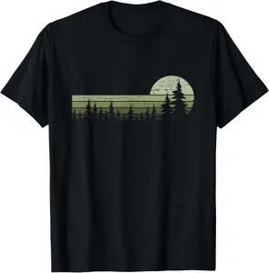 [100% Cotton] Trees Wildlife Nature Vintage Forest T-Shirt gift for all streetwear