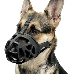 Dog Muzzle, Basket Muzzle for Biting, Chewing and Scavenging, Humane Cage Mouth Cover, Perfect for Grooming and Training Large