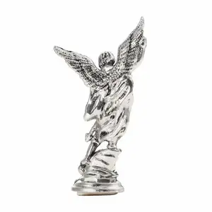 Saint Michael Archangel Statue Zinc Alloy Decorative Figurine, Home Decor Desktop Display, Religious Art Sculpture for Office & Living Room Decoration, Ornaments