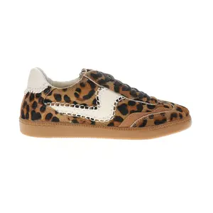 Dolce Vita Womens Notice Stitch Leopard Lace Up Sneakers Shoes Casual - Brown