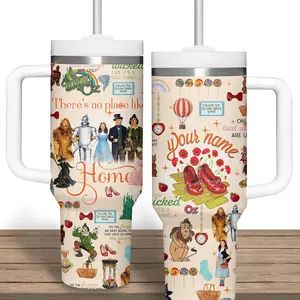 Vintage The Wizard of Oz Movies 40oz/ 20oz Tumbler With Handle, Retro Movies, Gifts