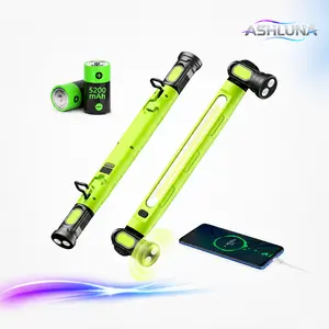 ASHLUNA 3000LM Rechargeable Under Hood Work Light, 5200mAh Magnetic LED Light Bar with Hooks for Car Repair, Garage and Workshop