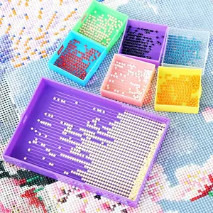 6-Compartment Color Palette Tray, Large Capacity Diamond Painting Tray, Multi-Color Bead Tray, Diamond Painting Accessories