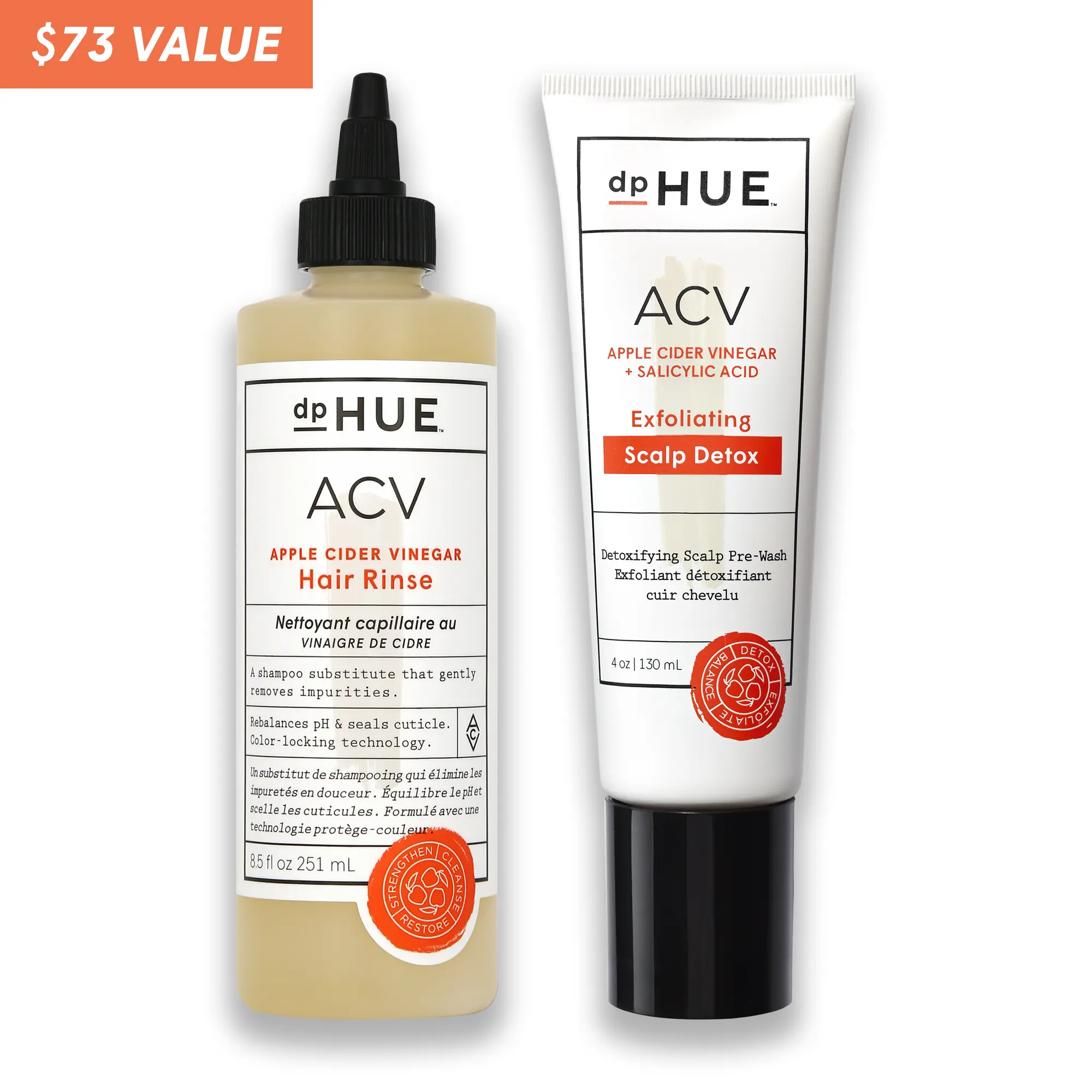 dpHUE ACV Rinse and Scalp Detox Bundle