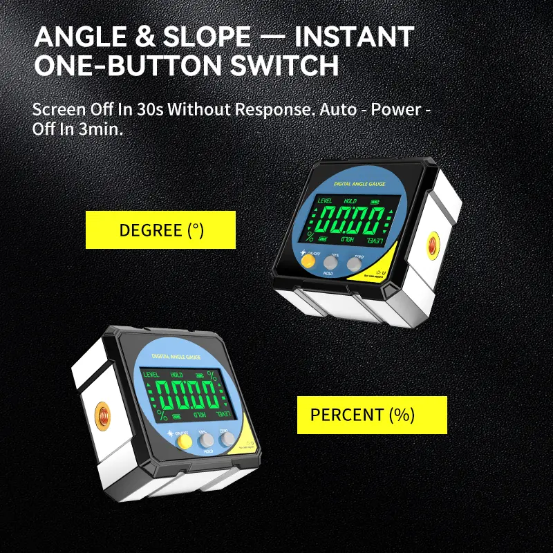 DELIXI Digital Magnetic Angle Finder with Dual Laser, 360