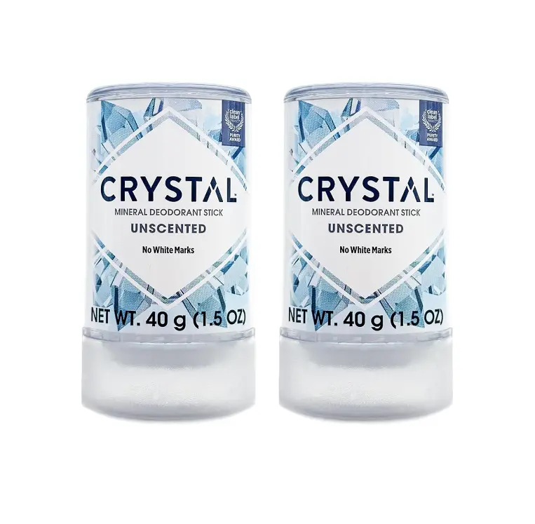 Travel Stick Mineral Deodorant - Unscented Body Deodorant With 24-Hour Odor Protection, Non-Staining & Non-Sticky, Aluminum Chloride & Paraben Free, 1.5 FL OZ – (Pack of 2)