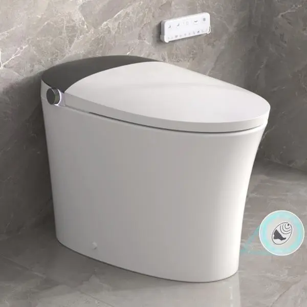 Bellemave Elongated Smart Toilet with Bidet - ADA Comfort Height Heated Seat, 1000g MAP Powerful Flush, Warm Water & Dryer, Night Light, 1/1.28GPF Dual-Flush for Bathrooms, Smart Toilets